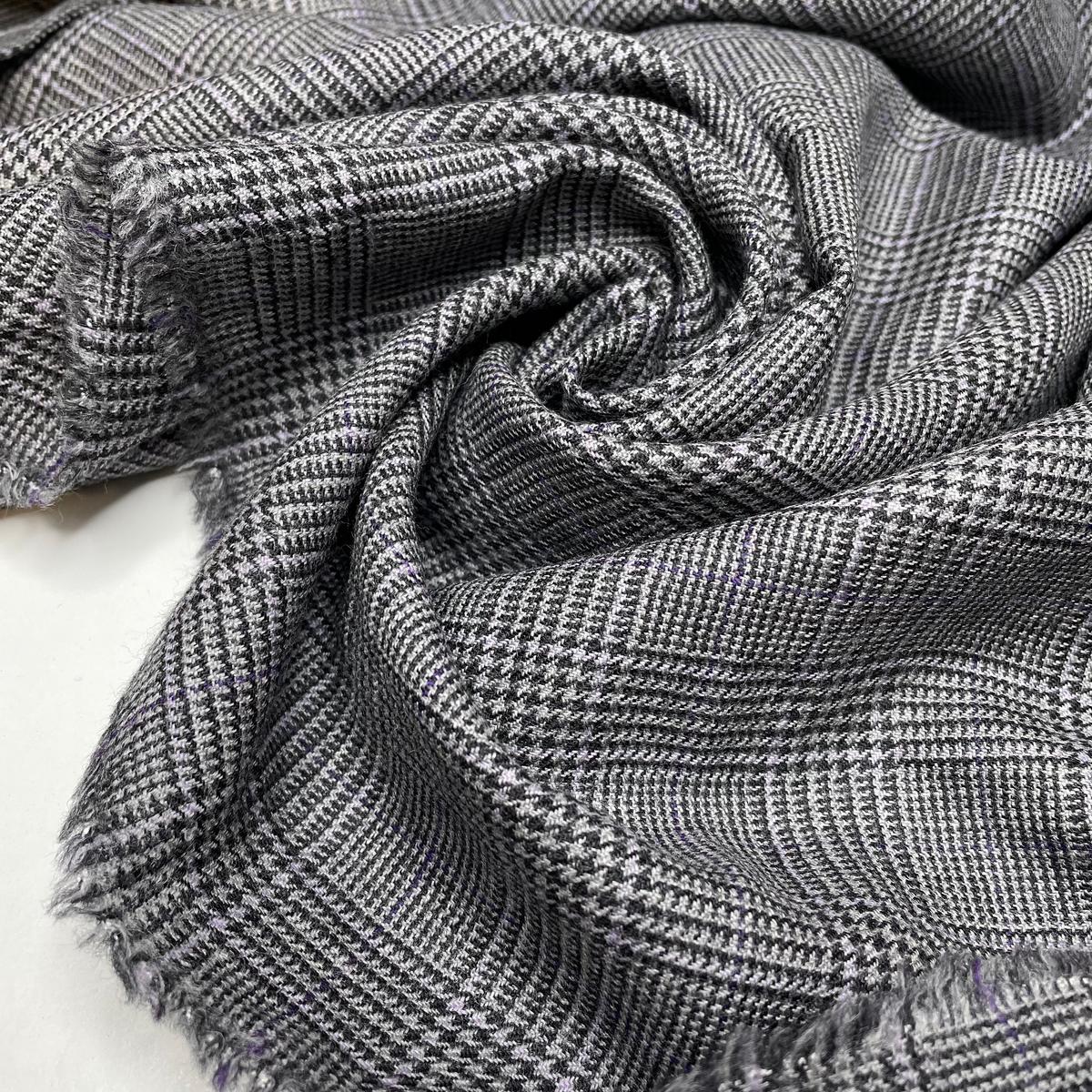New James Bond - Houndstooth Wool Woven - Grey Multi Plaid - Bundles