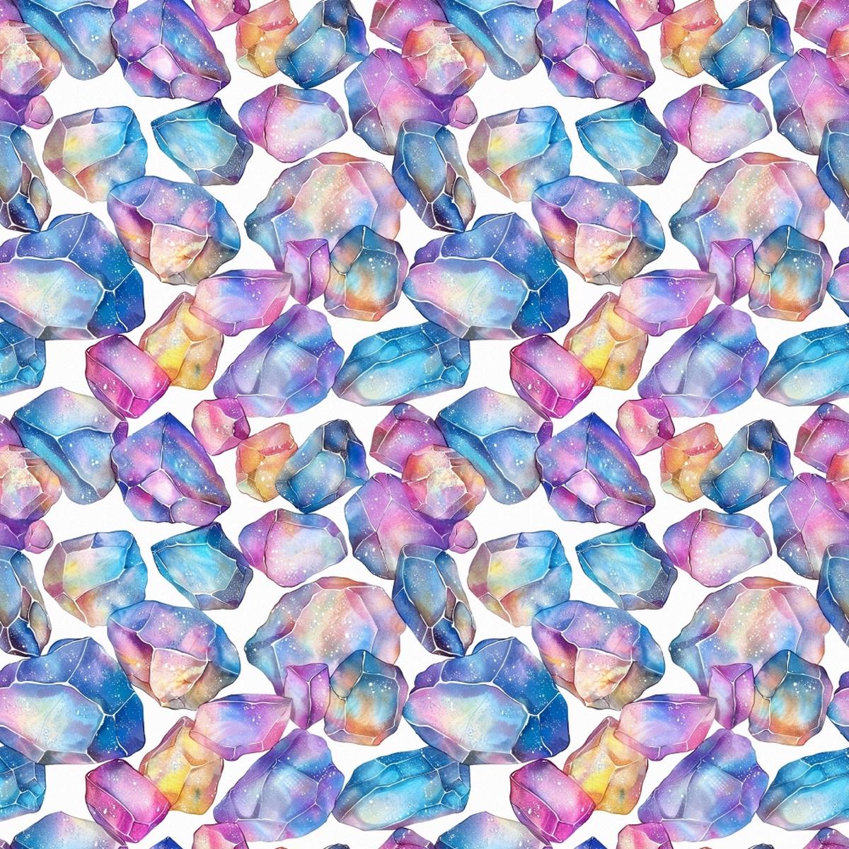 Opal Gemstone Pattern 8 Quilting Cotton Fabric