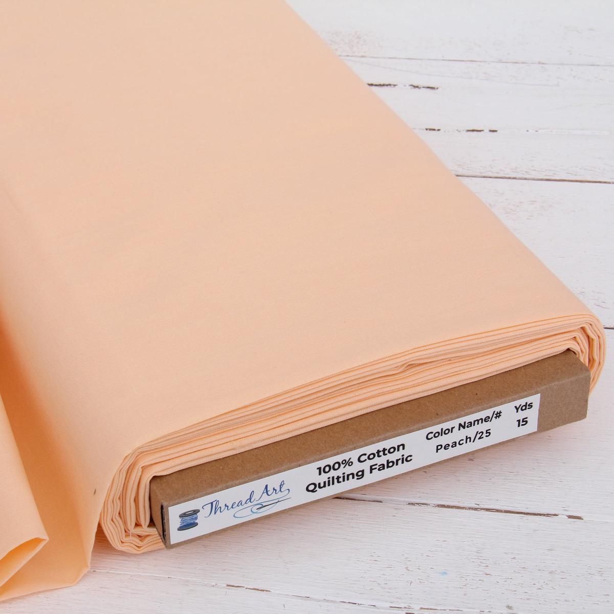 Premium Cotton Quilting Fabric Sold By The Yard - Solid Peach