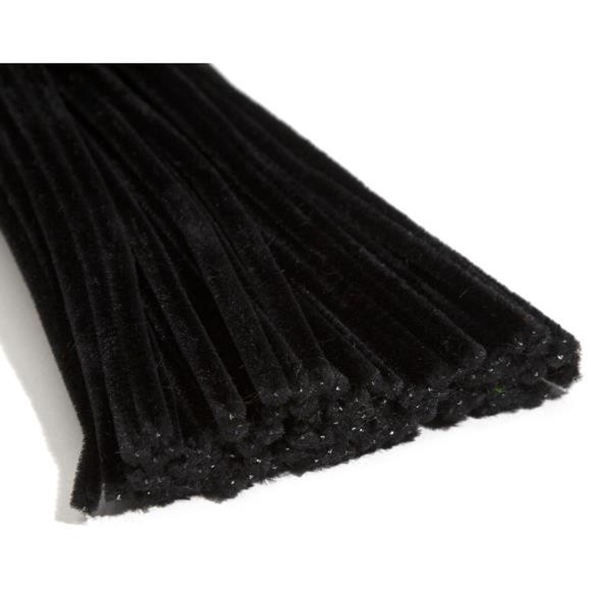 BLACK Premium 100-Count Chenille Stems - 6mm x 12"