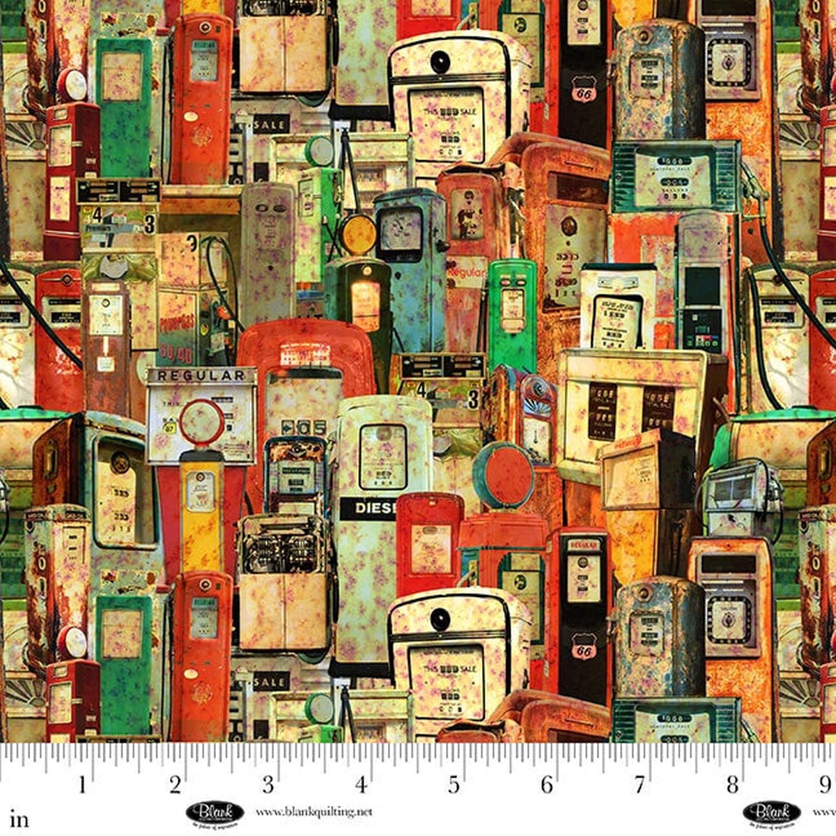 Blank - Historic Highway - Gas Pumps - 4480-33 Multi