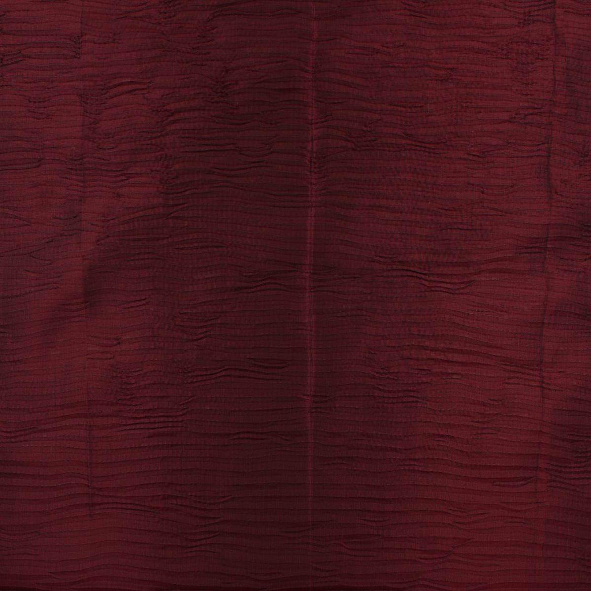 Carisbrooke Crinkled Taffeta Fabric in Garnet Red -