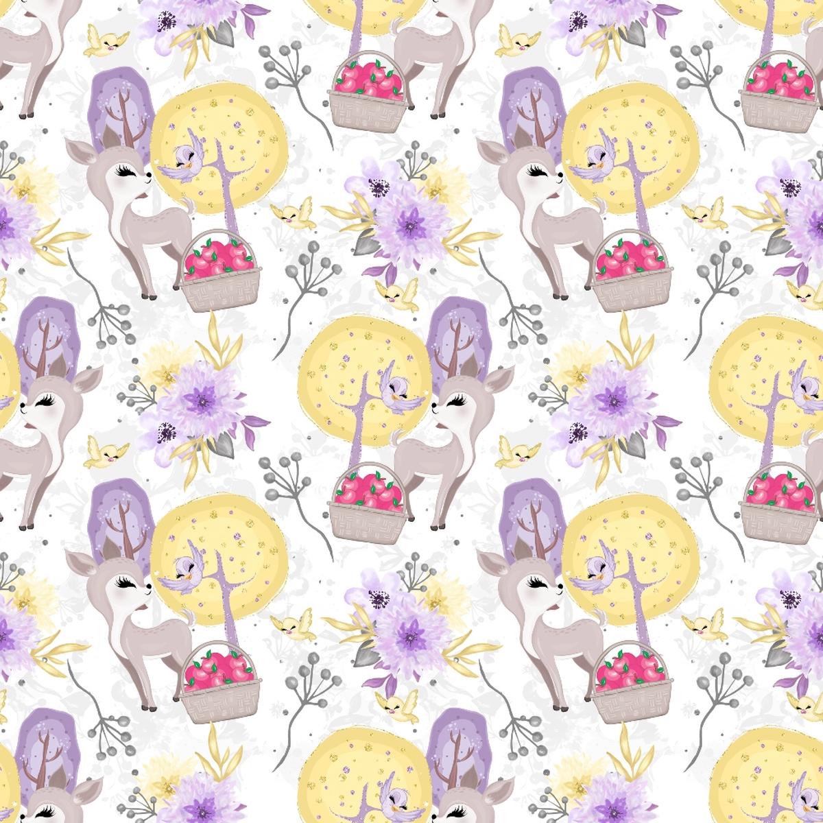 Cute Snow White Fairy Tale Pattern 3 Quilting Cotton Fabric
