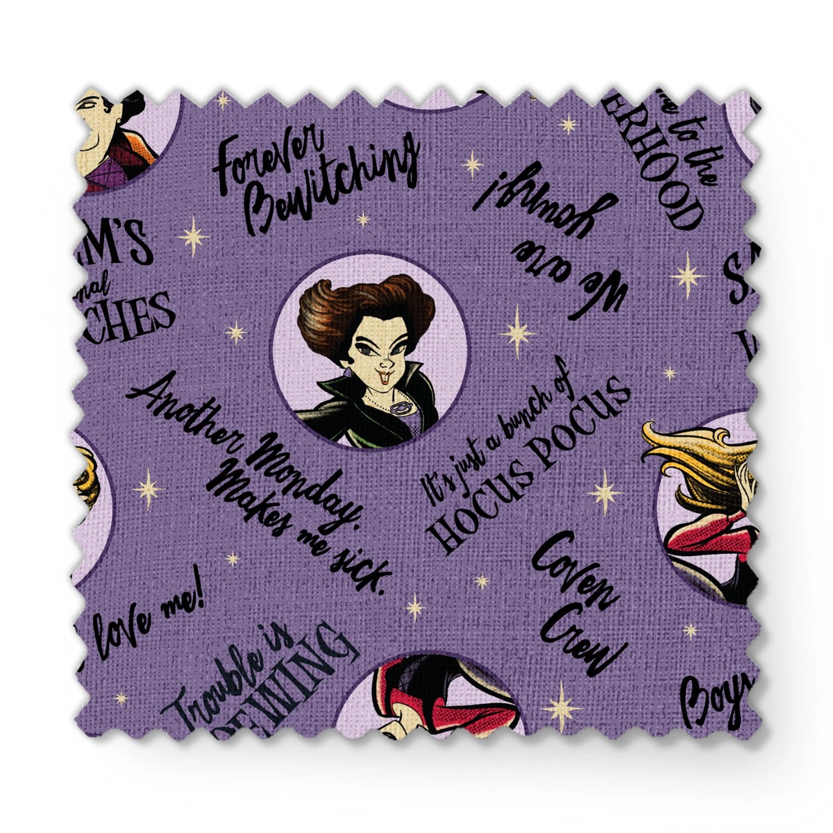 Disney Hocus Pocus Purple Bewitched Character Fabric