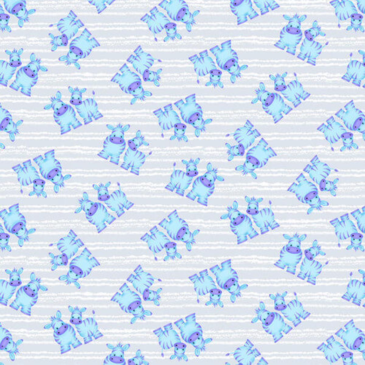 Comfy Flannel - Zebras 44"/45" Cotton Flannel Fabric per yard
