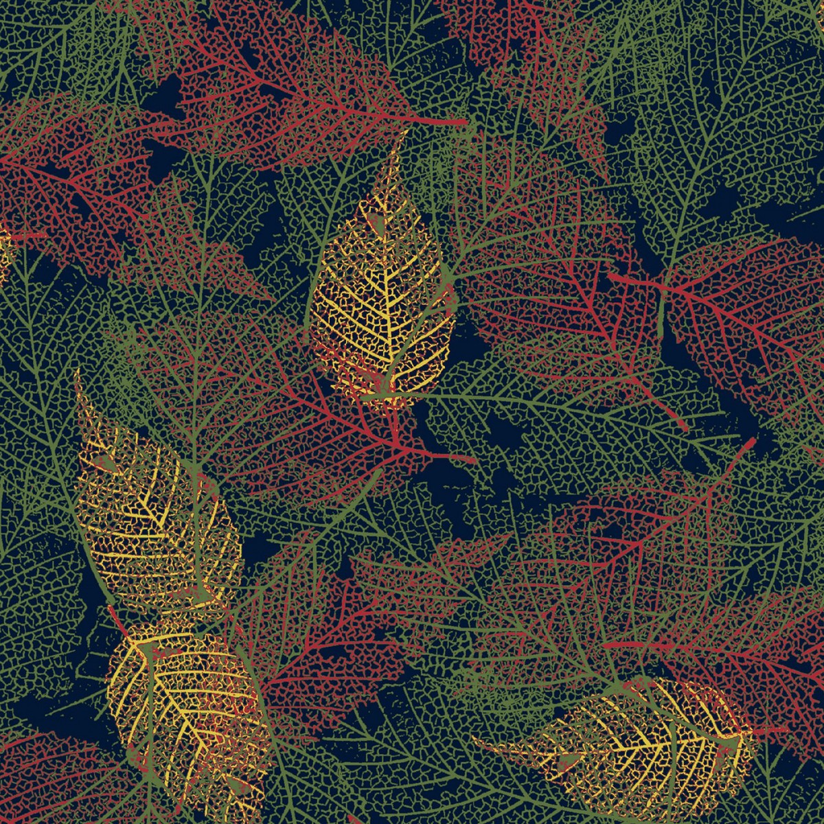 Foliage Textured Leaves Multi