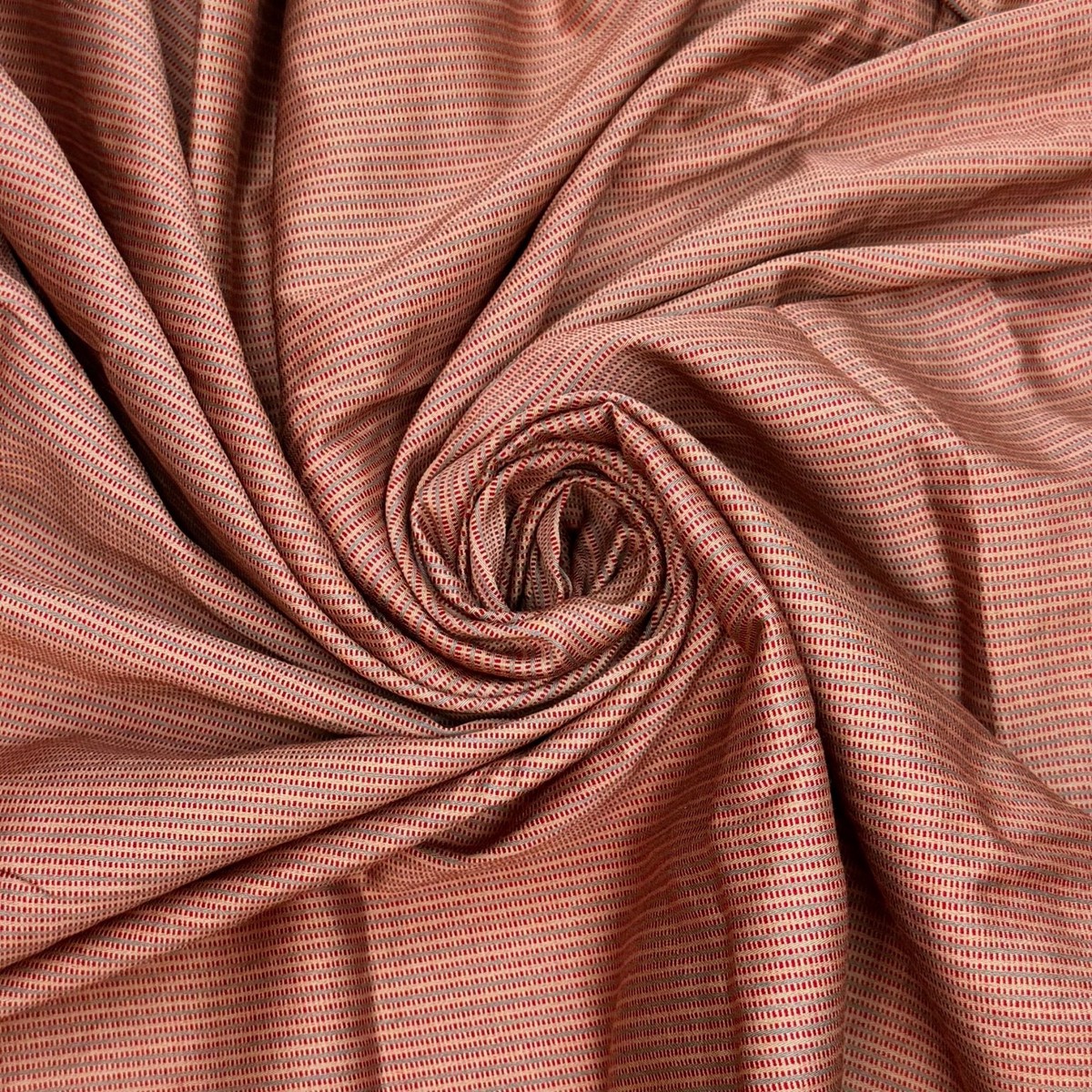 Wildflower Blooms - Brushed Cotton Woven - Beige/Red Stripes - 2M Bundle