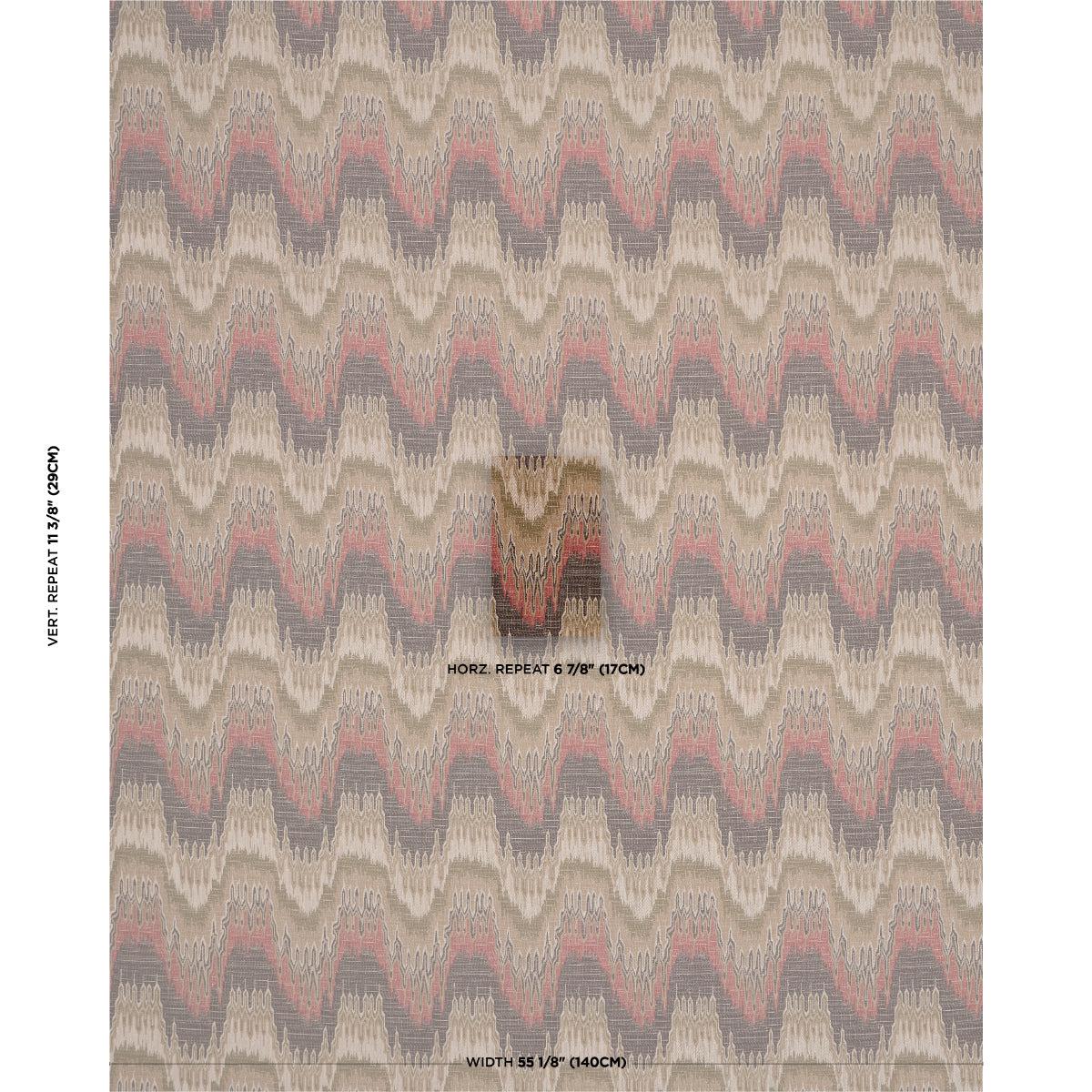 Elio Flamestitch - Ruby - Schumacher 86130 Fabric