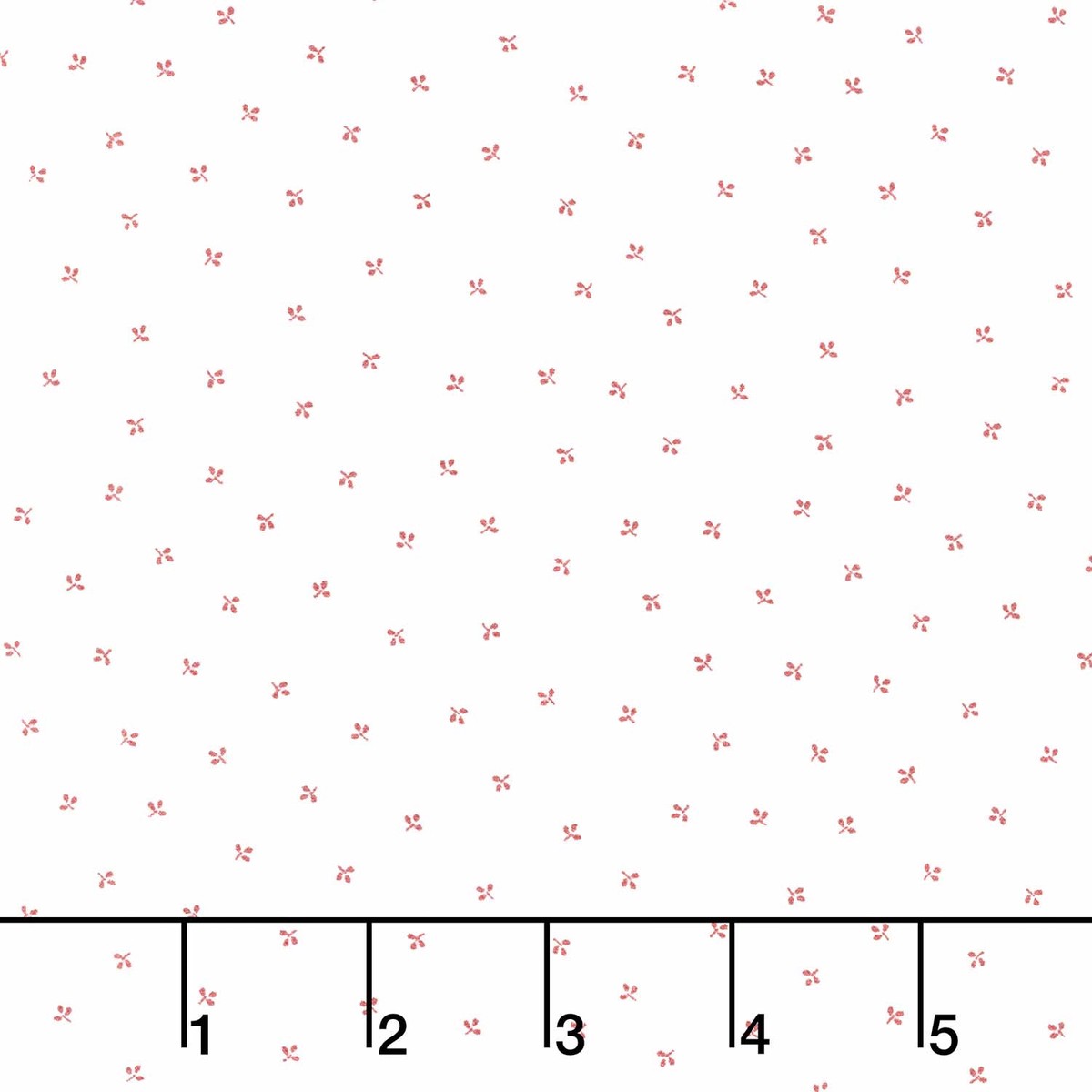 Garnets and Gingham - Tiny Foulard Toss White Yardage