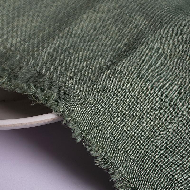 Green Poly Single Sided Slub Mill Dyed Fabric (Irish Linen) - 27 kg