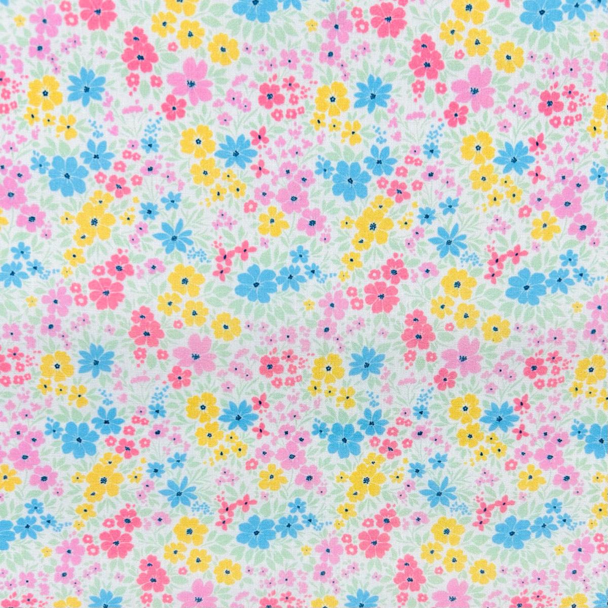 Pocket Flowers Polycotton Fabric