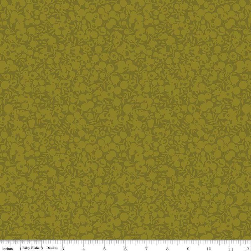 Fabric Riley Blake Olive Wiltshire Shadow by the Quarter Yard 01666563A