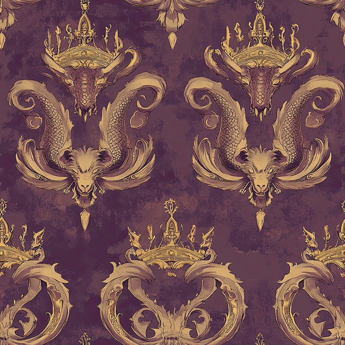 Draconian Royale Pattern 14 Quilting Cotton Fabric
