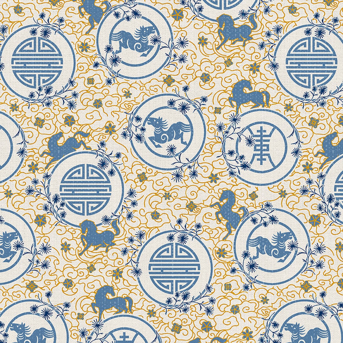 Happy New Year - Blue on White