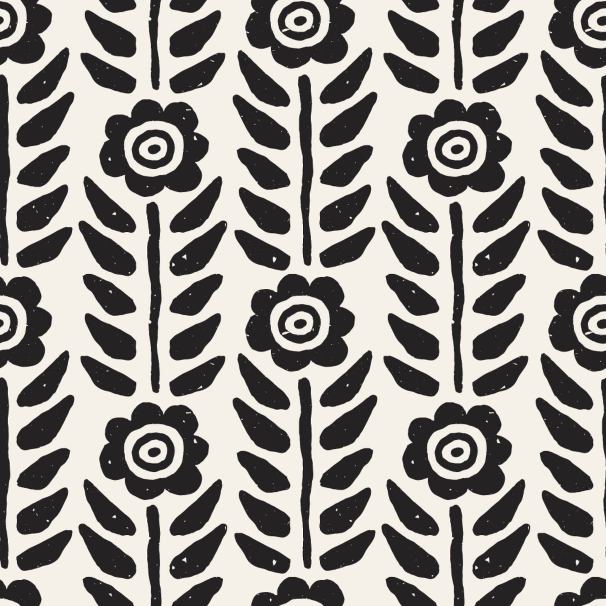 Black and White Doodles Pattern 10 Quilting Cotton Fabric