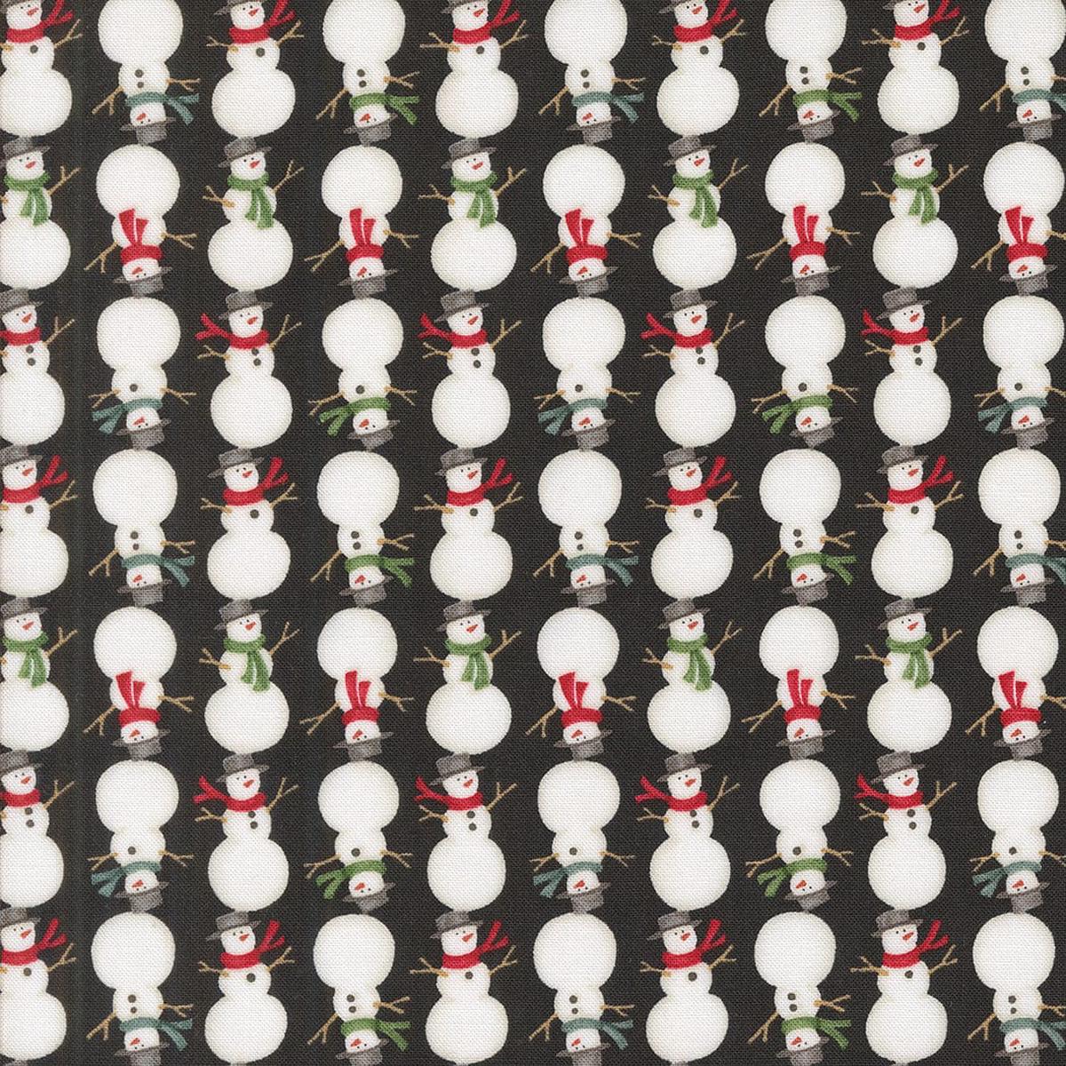 Moda Winter Friends - Stacked Snowmen Charcoal 56135 18