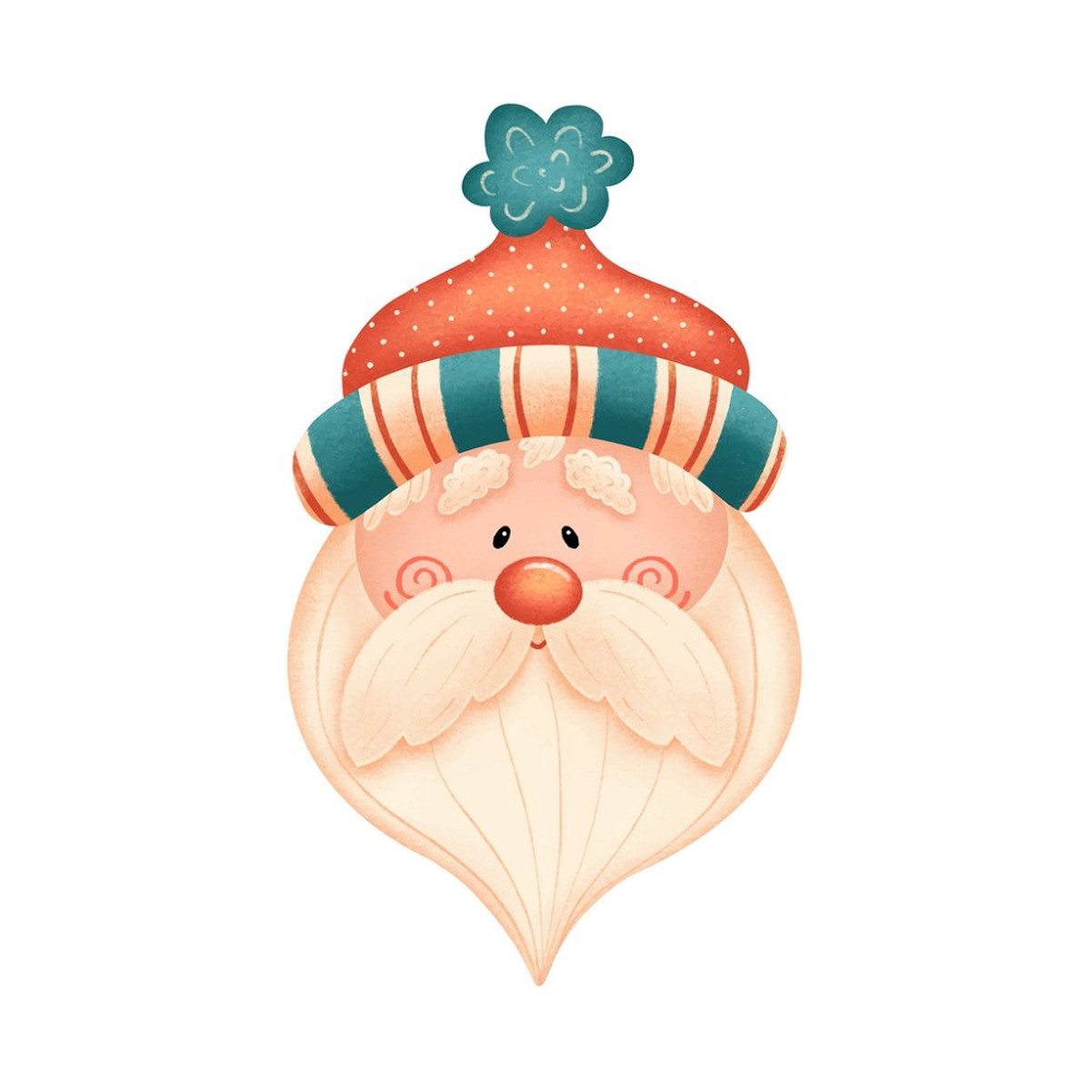 Cartoon Santa Clause Fabric Panel - Variation 3