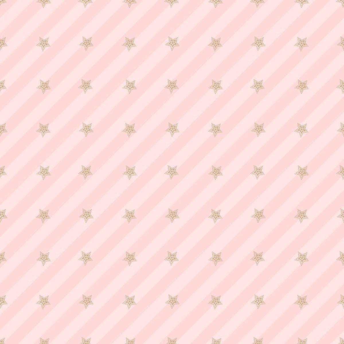 Hello Winter Stars Fabric - Pink