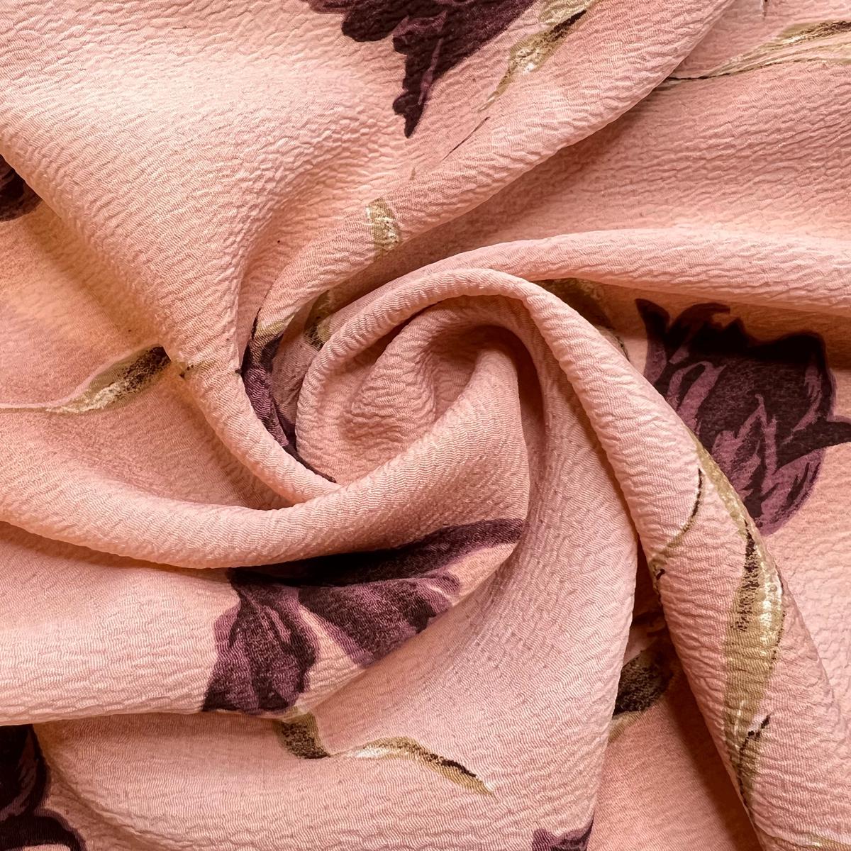 Romance - Poly Woven - Pink Floral - 2M Bundle