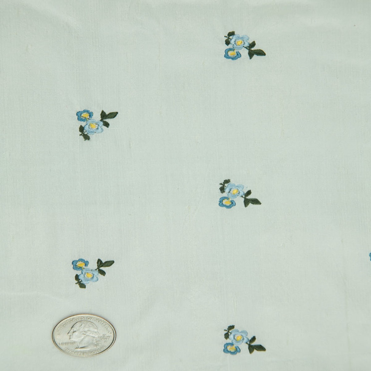 Embroidered Dupioni Silk MED-096-2 Fabric
