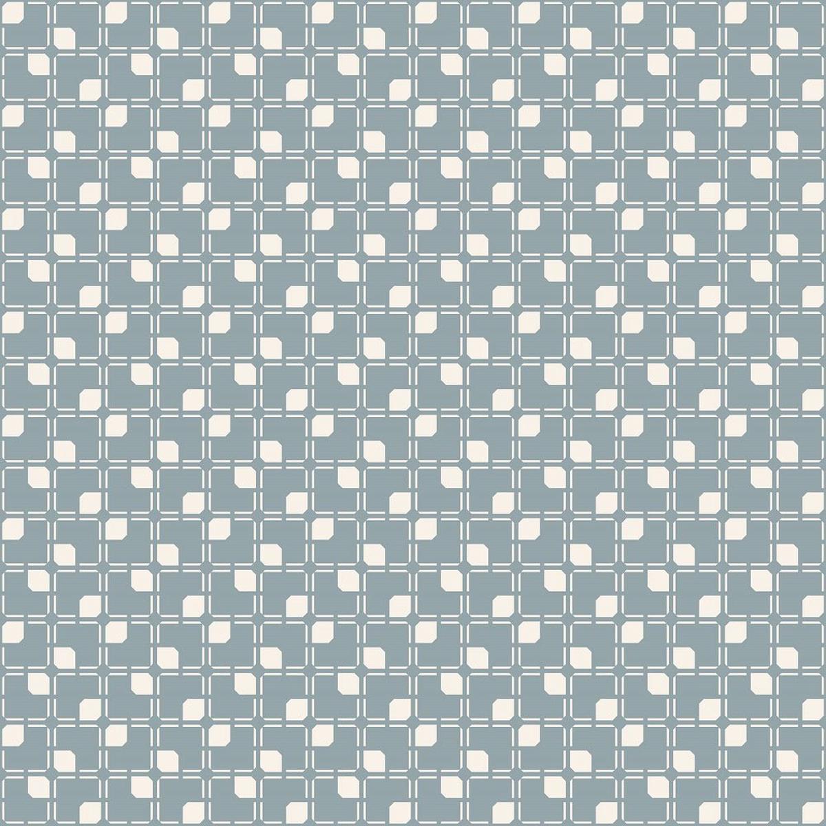 Earthy Tones Geometric Blue Fabric