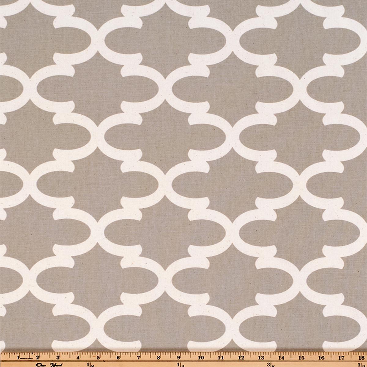 Fynn Onyx Grey Natural Fabric By Premier Prints