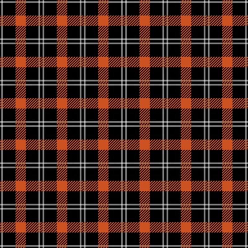 Fall Orange Plaid Pattern 15 Quilting Cotton Fabric