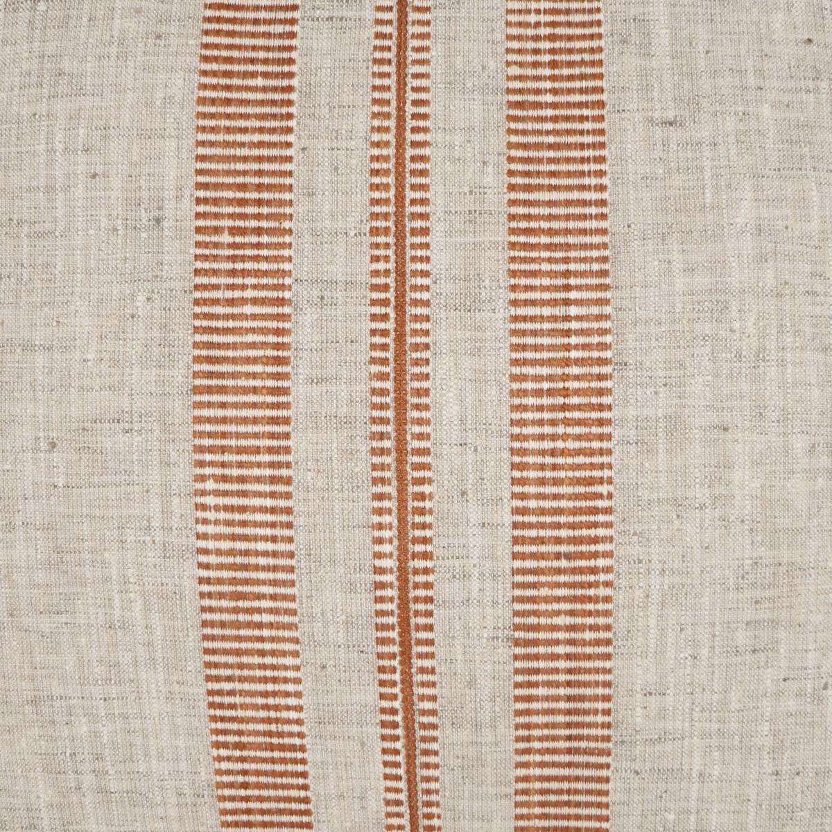 D.V. KAP HOME 3799-T-YARD Double Issue Fabric - Terracotta Beach, Stripes Orange - Double Issue