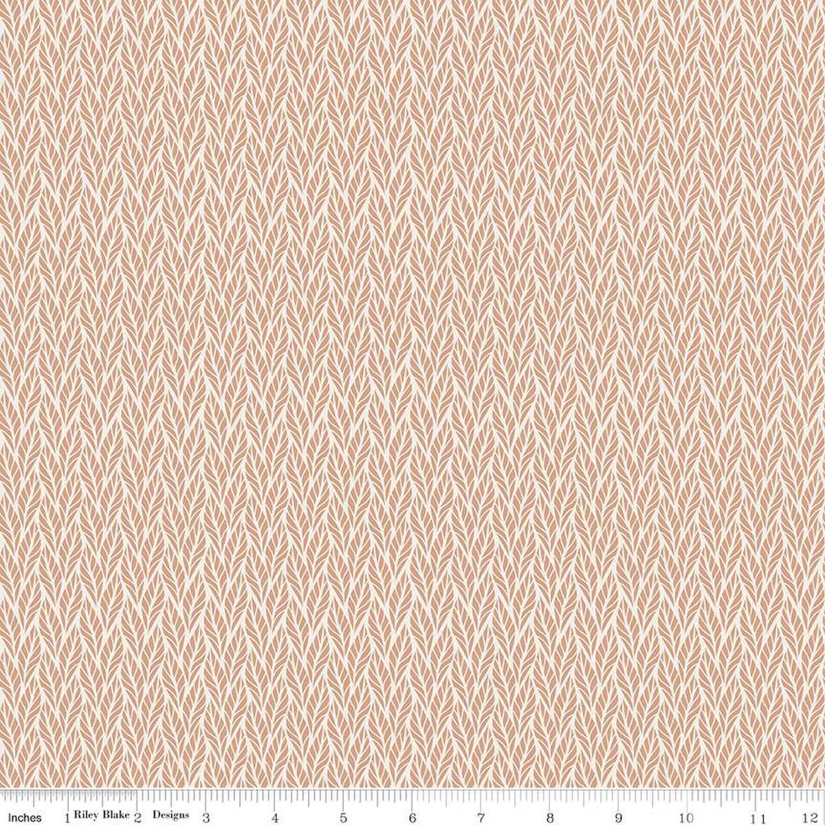 Fabric Riley Blake Beige Geo Leaves Evening on the Prairie by the Quarter Yard C16750-BEIGE