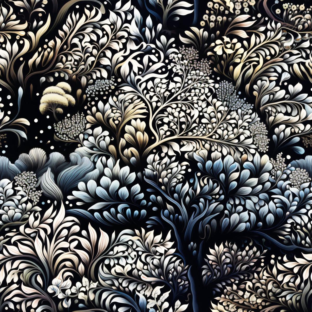Forest Doodle Pattern 3 Quilting Cotton Fabric
