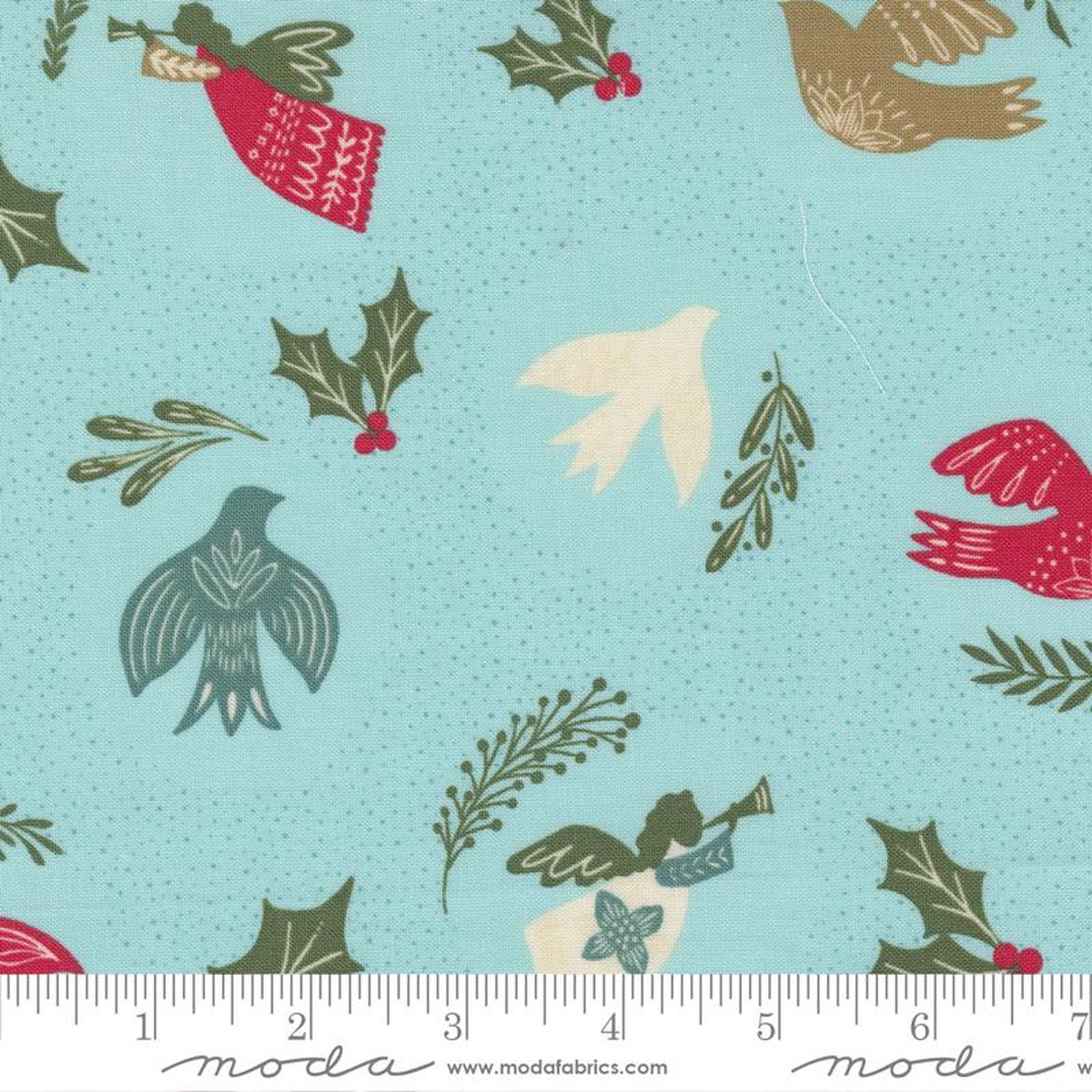 Good News Great Joy-Dove,Angel,Holly on Aqua