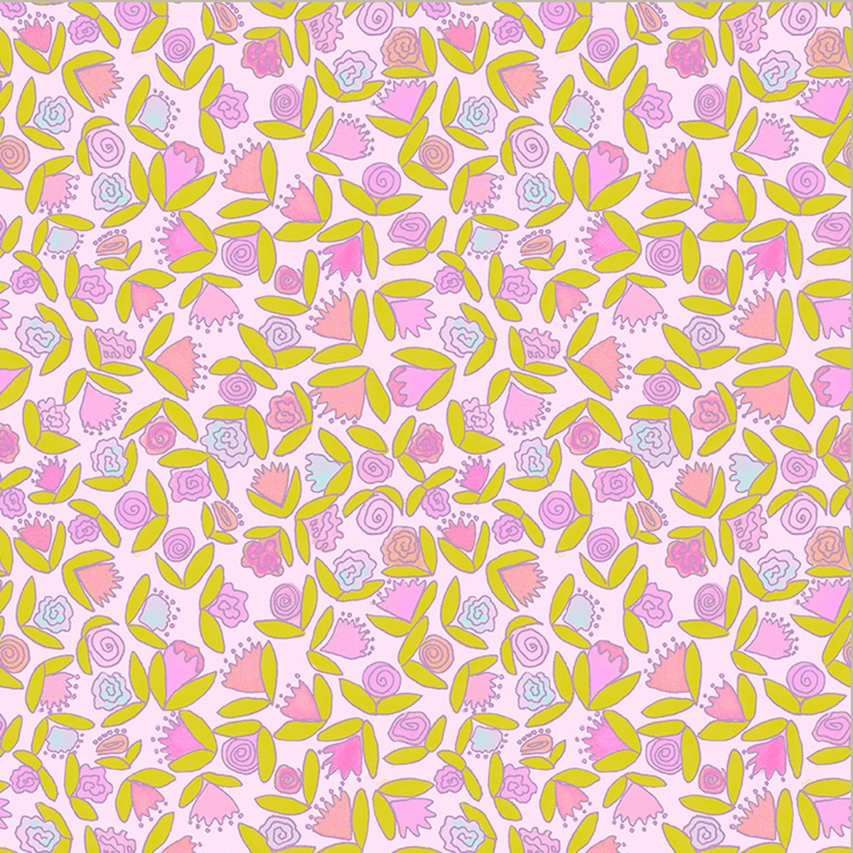 Goodness Gracious - Little Ditsy Flowers Cotton Candy