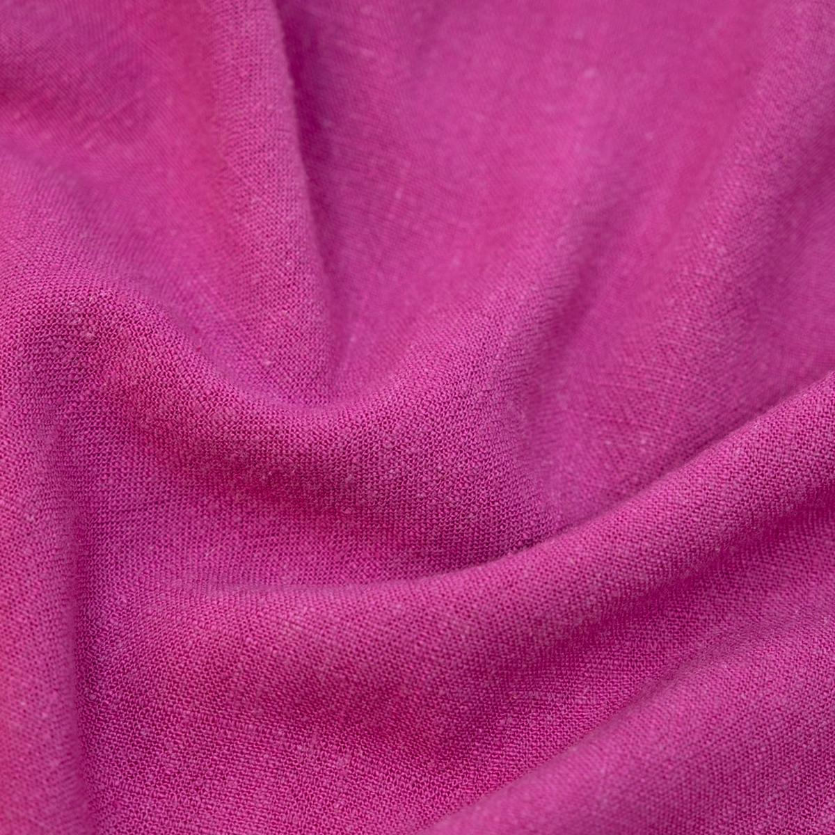Viscose Linen Noil - Magenta Rose