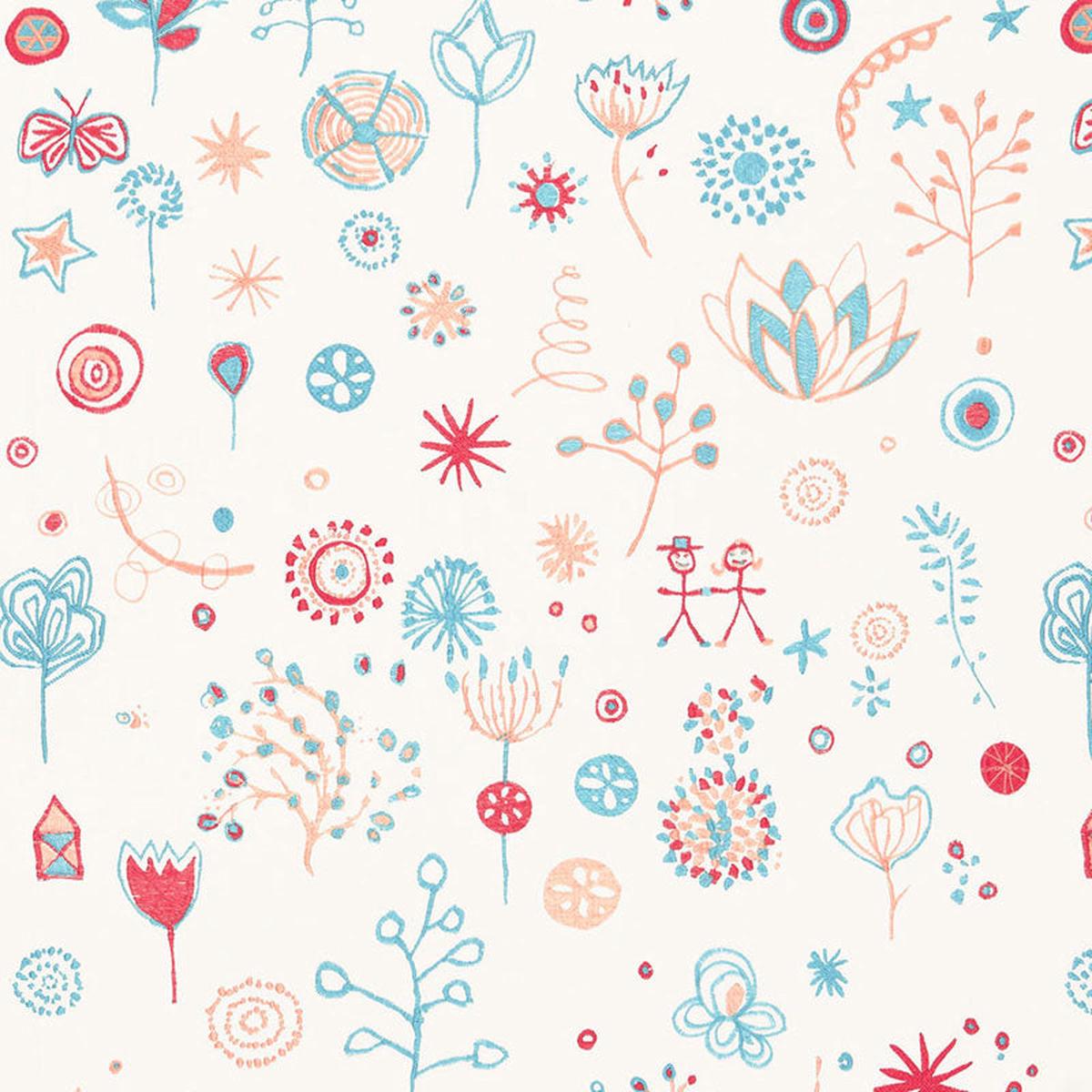 Lollipop Punch Turquoise Fabric