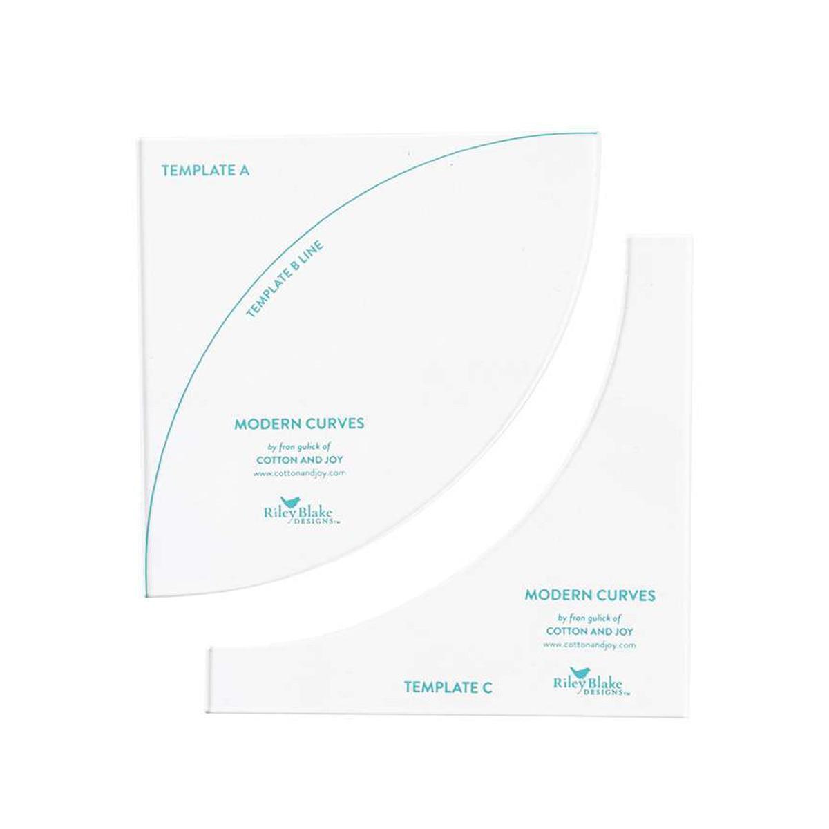 SALE Fran Gulick Modern Curves Template Set STT-31846 - Riley Blake Designs - Set of 2 Acrylic 5" & 10" Stacker Friendly