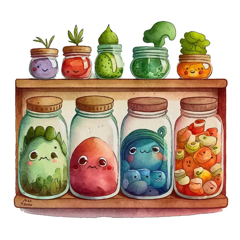 Grumpy Vegetables Scene #4 Fabric Panel