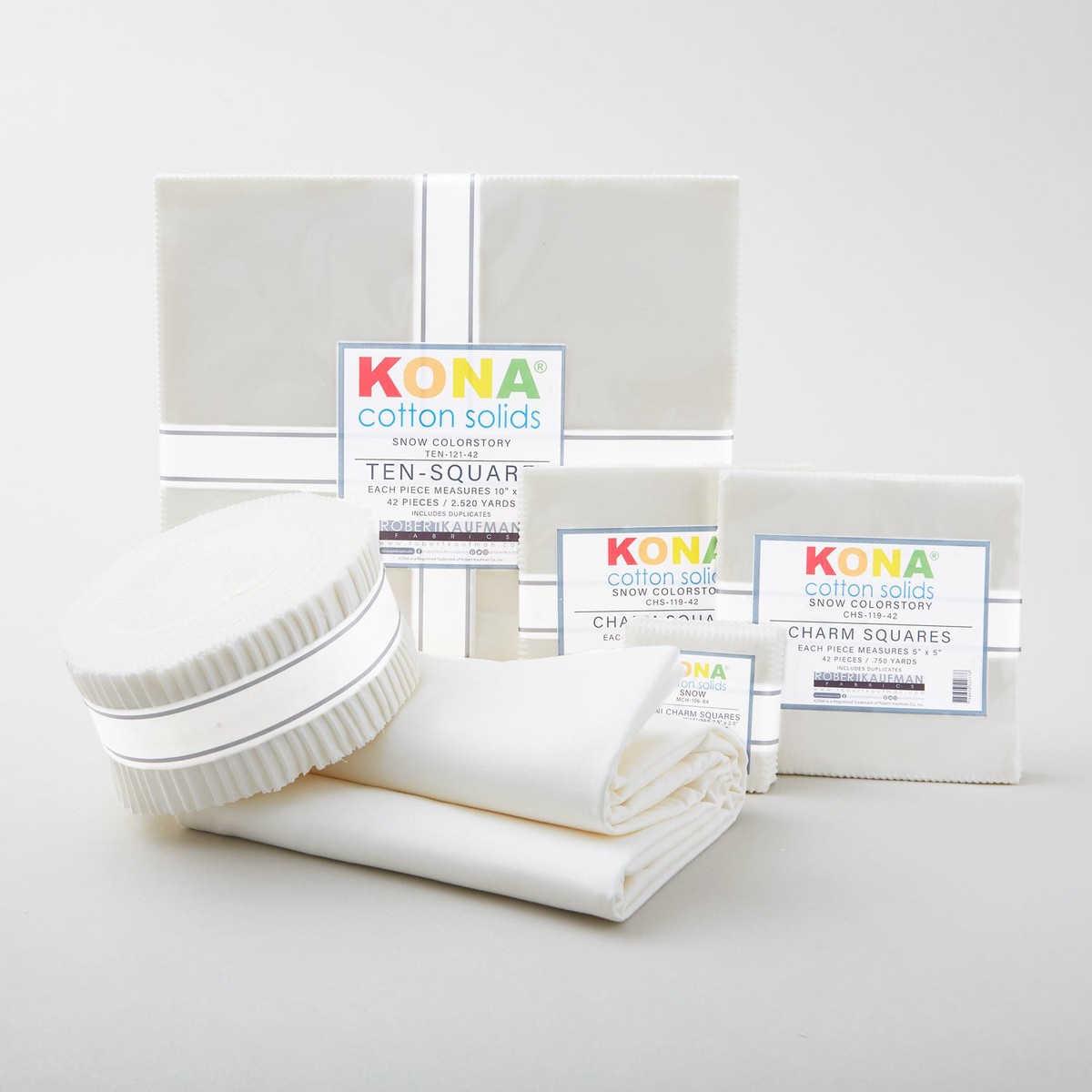 Kona Cotton Solids - Ultimate Stash Builder Box - Snow