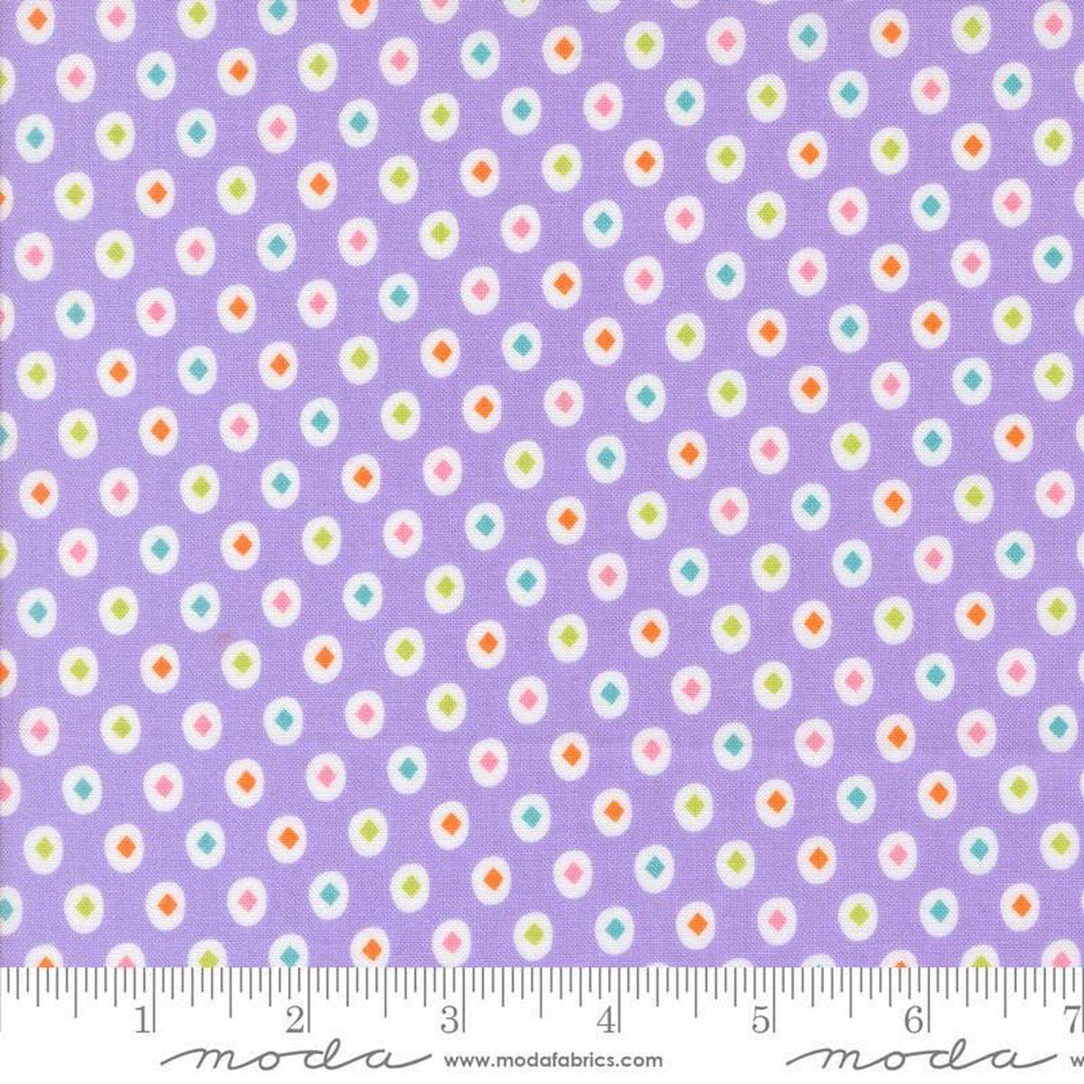 SALE Fab Boo Lous Diamond 22486 Grape Soda - Moda Fabrics - Circles Shapes Geometric Oval - Quilting Cotton Fabric