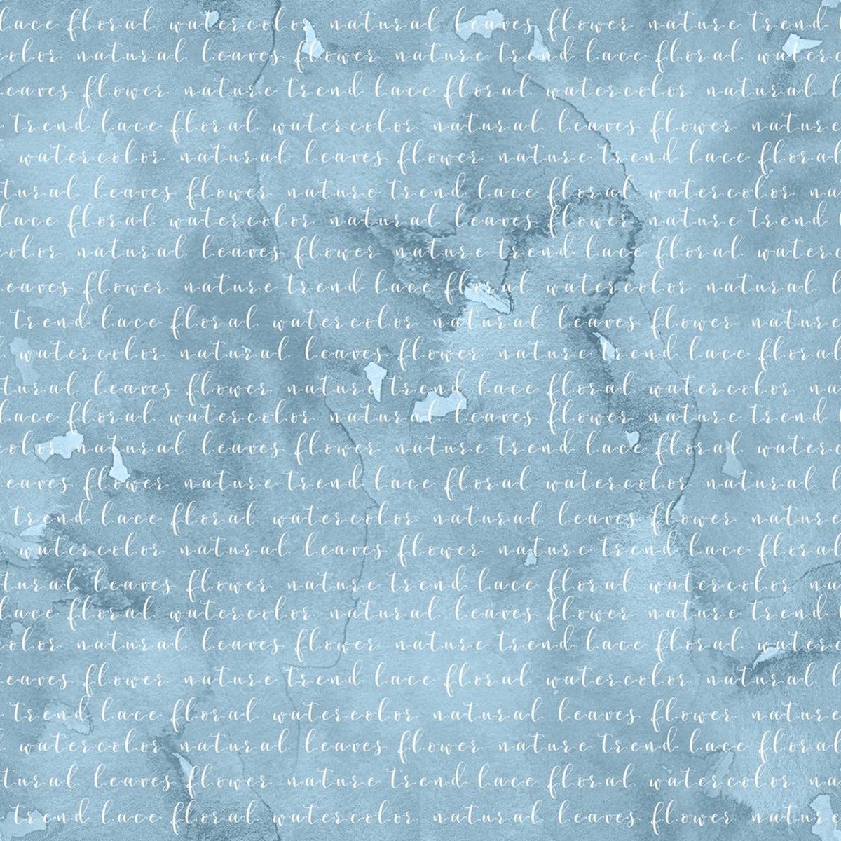 Powder Blue Words on Grunge Fabric