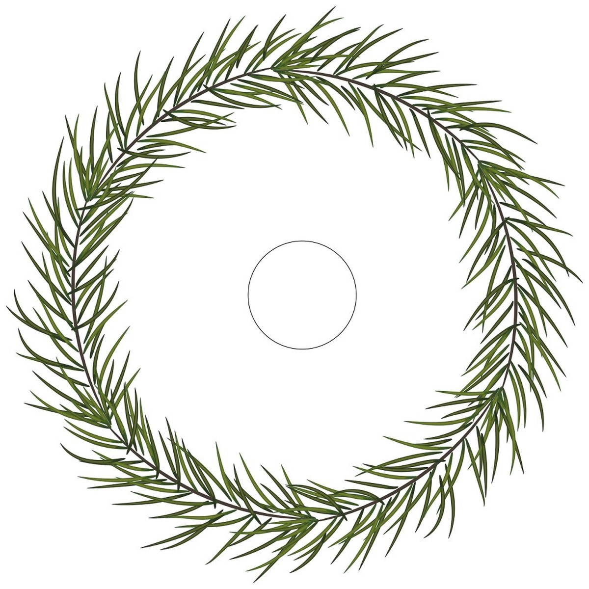 Pine Straw Tree Skirt Fabric Panel