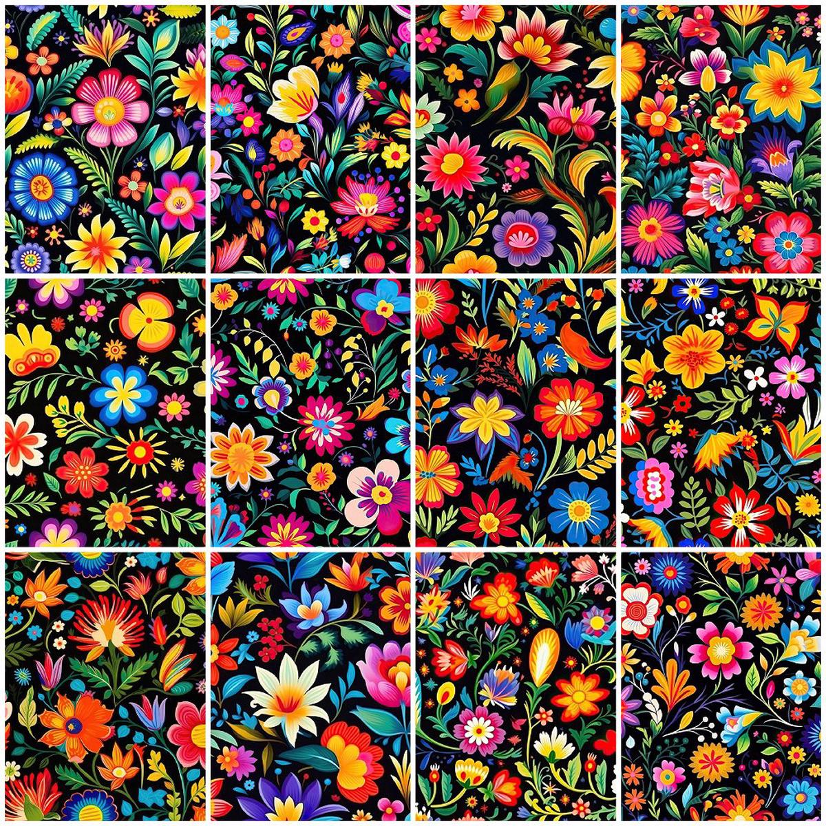 Mexican Floral Fiesta Layer Cake - 12 Pieces