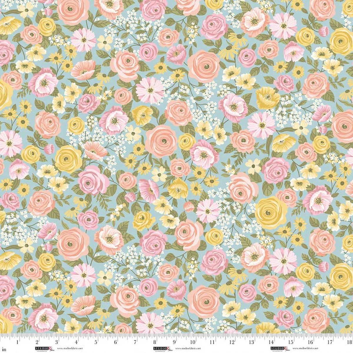 StudioE - Layla - Chelsea Designworks - Serene Blue Multifloral