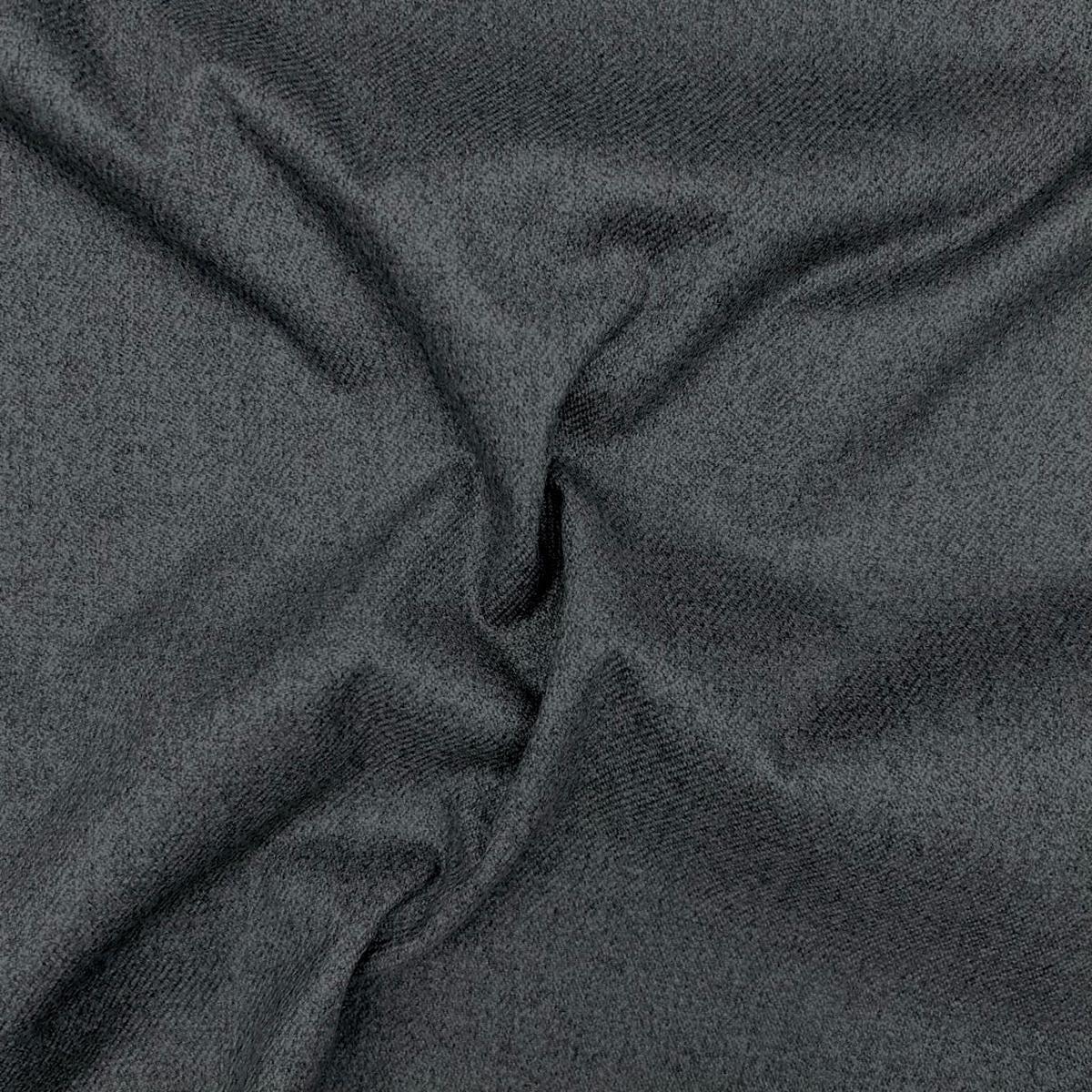 Plain Dark Grey Faux Wool Furnishing Fabric