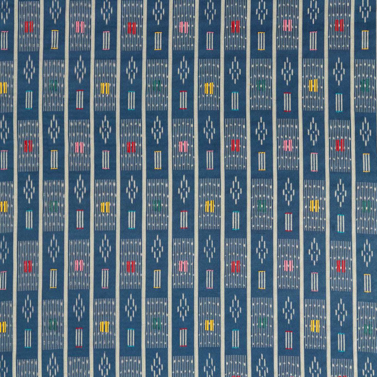 SANDERSON Safar Fabric Abstract, Graphic Indigo,Multi - DBOT237525