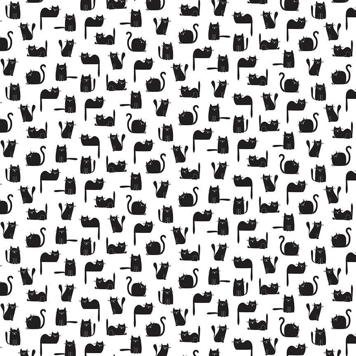 Dear Stella Cats - Tossed Cats on White