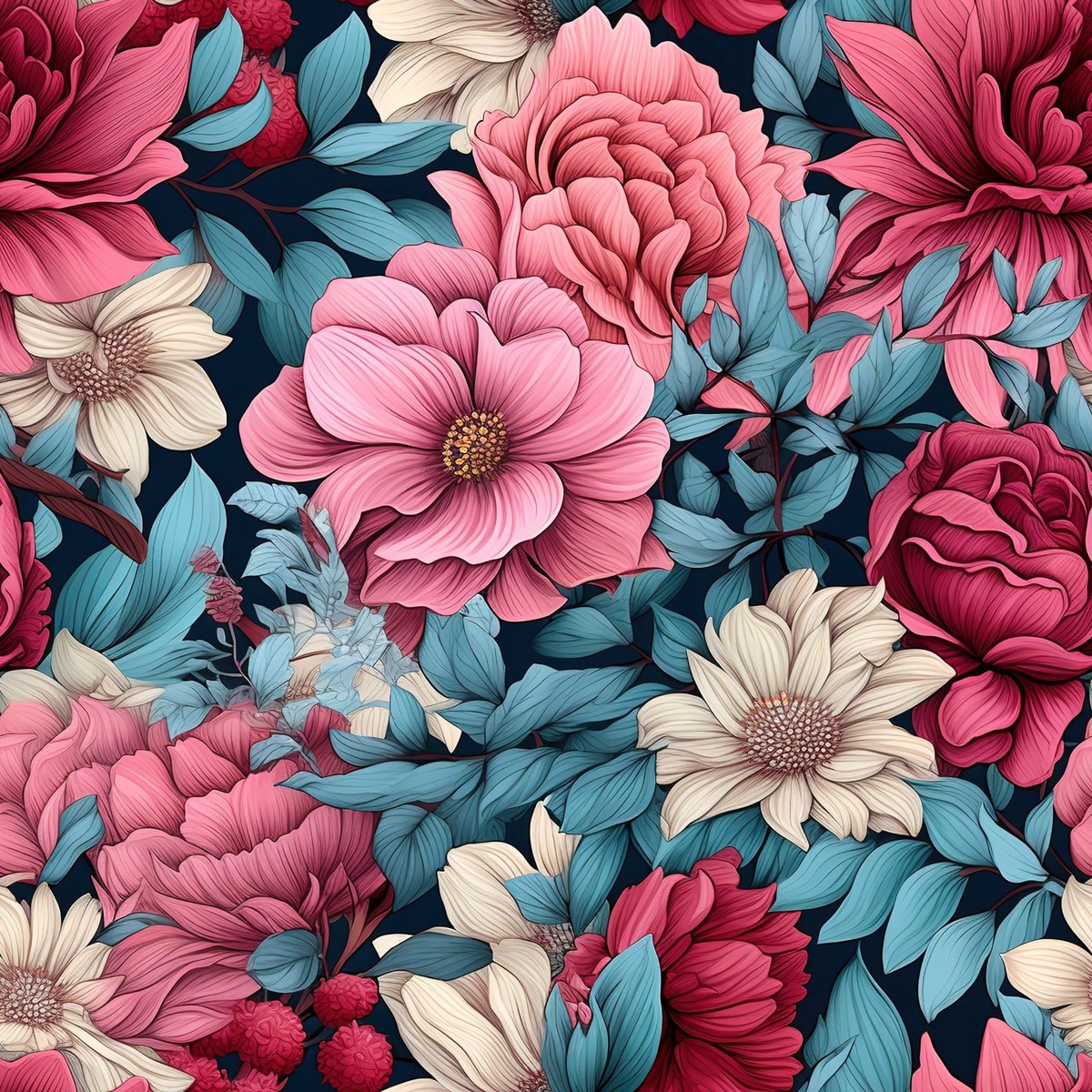 Nostalgia Blooms Pattern 3 Quilting Cotton Fabric