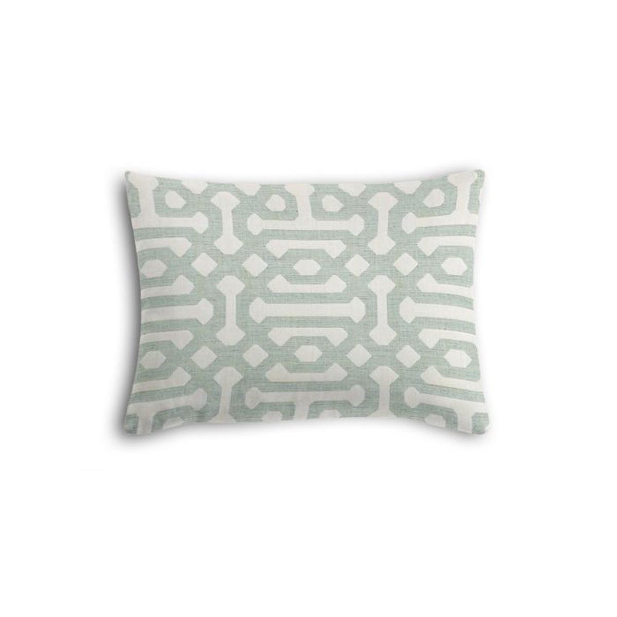Boudoir Pillow in Sunbrella Fretwork - Mist
