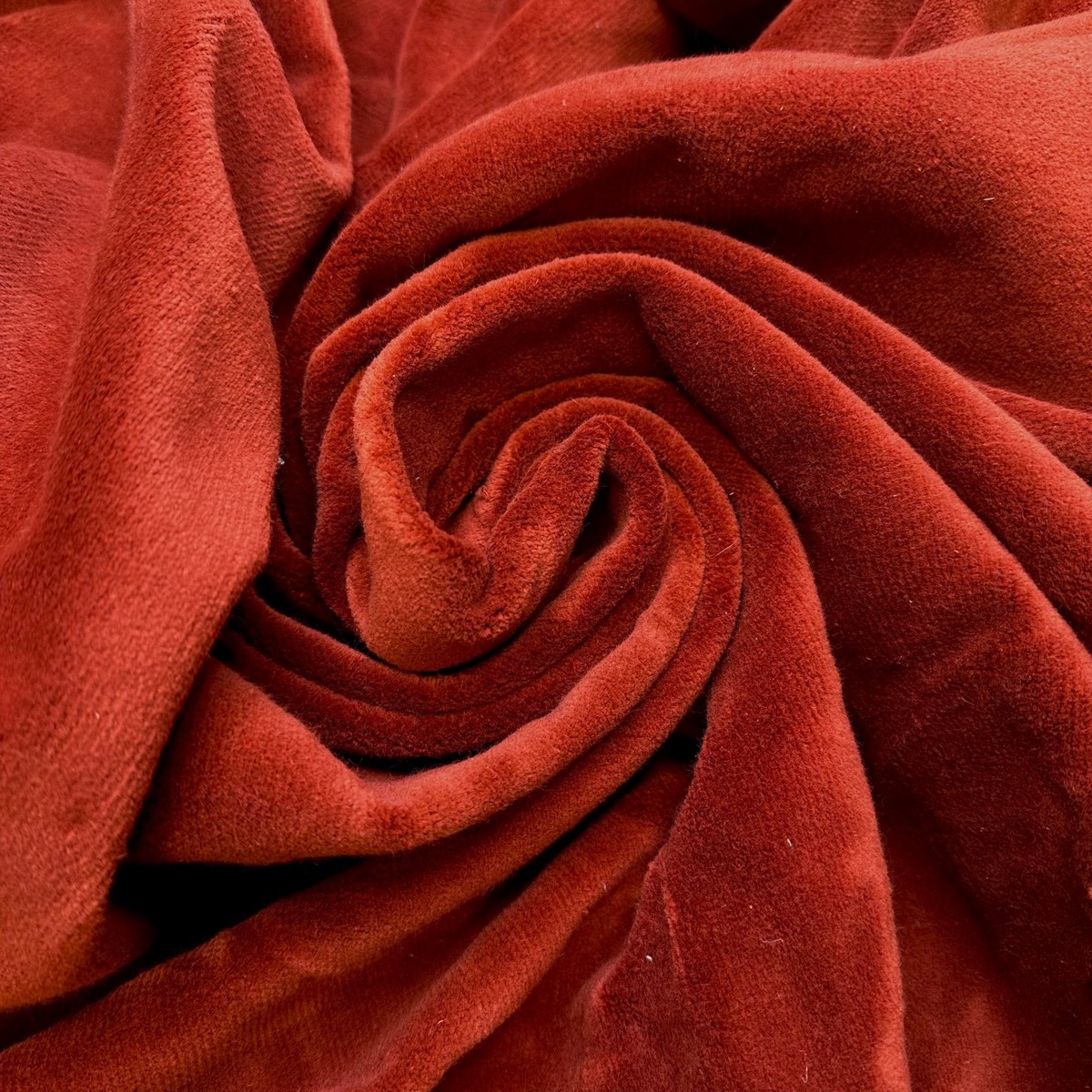 Fire Cures The Fever - Vintage Velvet Cotton Woven - Dark Orange - 2.7M Bundle