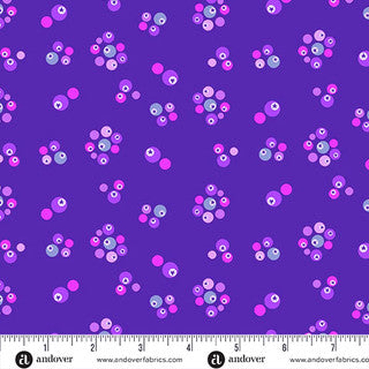 Perfect Day Bleubs Blue Cotton 44"/45" Fabric Per Yard