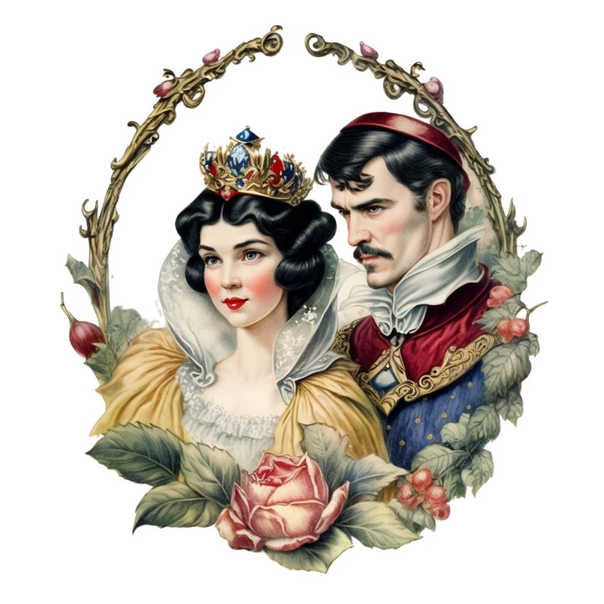 Snow White The Prince 3 Fabric Panel